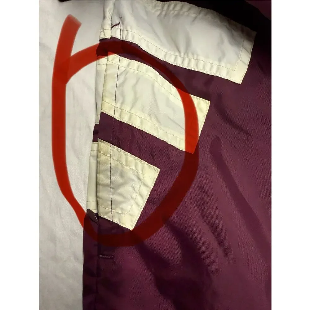 Vintage Adidas  windbreaker jacket 3 Stripes  Full Zipper Mens Size XL Purple - Picture 15 of 16